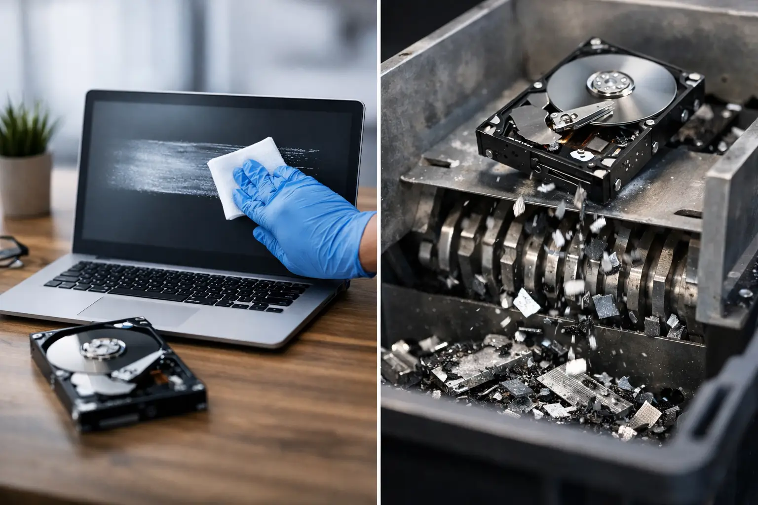 Data Wiping vs Hard Drive Shredding