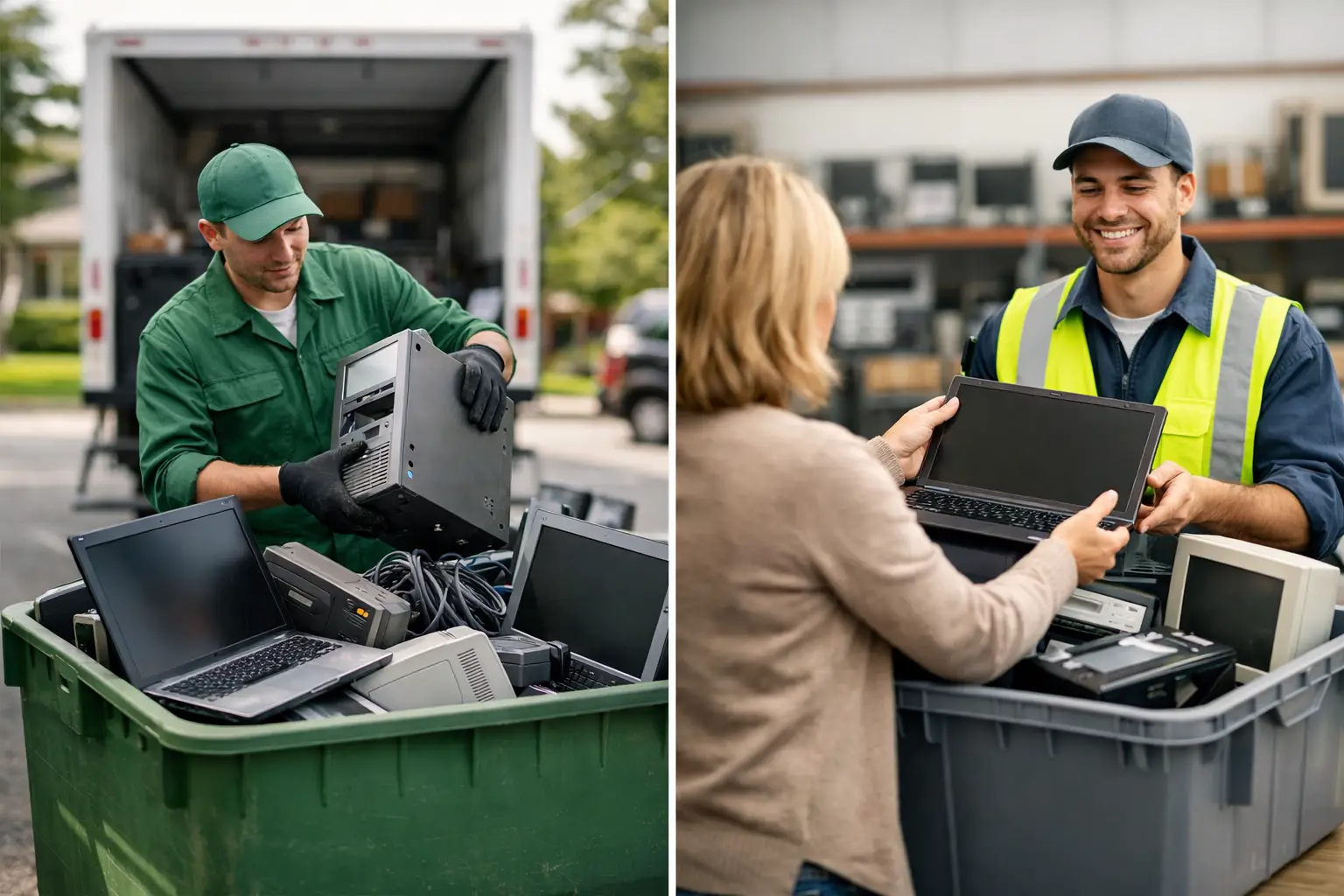 Electronic Recycling Pickup vs Dropoff Compared
