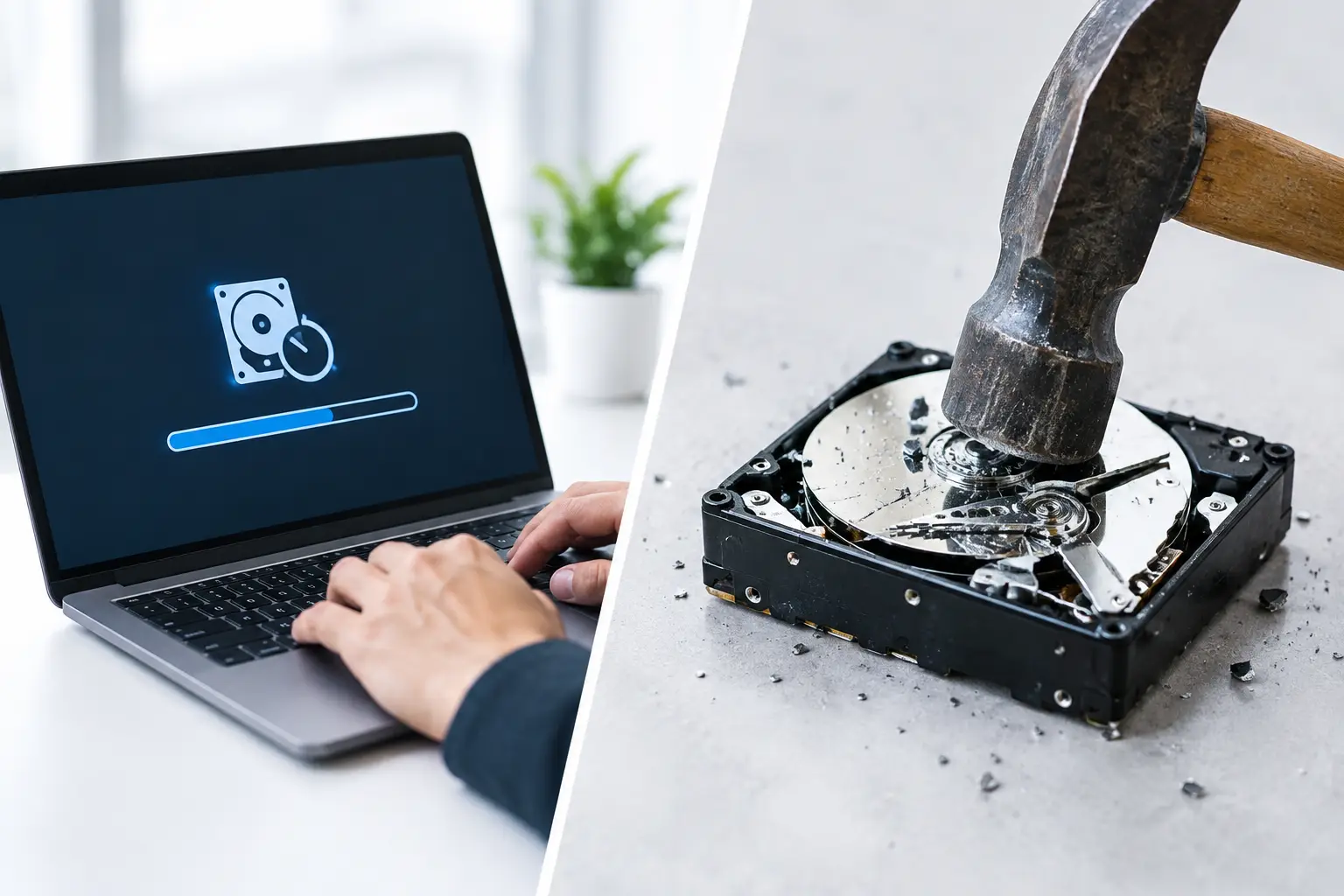 Data Wiping vs Physical Destruction for Old Devices